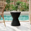 Christopher Knight Home Urkta Hourglass-shaped Light Weight Concrete Side Table,Black Marble - 2 of 4