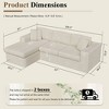 Celebalcony 104" Modular Sectional Sofa L-Shape Couch with Oversized Chaise - 4 of 4