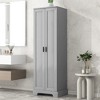 XINGHANZHENXUAN Storage Cabinet with Two Doors for Bathroom, Office, Adjustable Shelf, MDF Board - 2 of 4