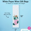 Big Dot of Happiness Christmas Stockings Wine Gift Bags, Holiday Party Hostess Thank You Wine Bottle Gift Wrap, Bulk Holiday Paper Bags - 12 ct - 4 of 4