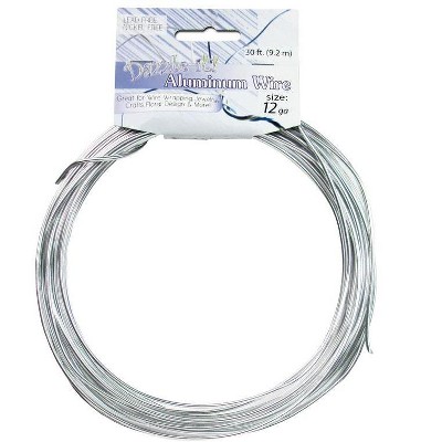 John Bead 12 Guage Silver Aluminum Jewelry Wire, 30ft