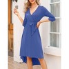 Clearlove Womens Wrap V Neck 3/4 Sleeve Maternity Nursing Dress - 4 of 4
