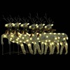 VidaXL Christmas Reindeers 6 pcs Gold 120 LEDs - 3 of 4