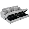 Sapphtopaz Couches for Living Room 3-Seater Sofa Couch Upholstered Sofa Bed with 4 Matching Toss Pillows Sleeper Sofa for Bedroom,Apartment - 4 of 4