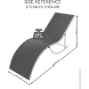Outdoor Chaise Lounge Set of 2, Adjustable Reclining Sun Lounger for Patio, Deck, Garden, or Poolside - 2 of 4
