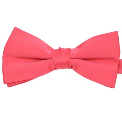 Young Boy's Pre-tied Adjustable Length Bow Tie - Formal Tuxedo Solid Color
