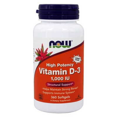 NOW Foods High Potency Vitamin D3 1000 IU  -  360 Count