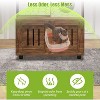Large litter box enclosure w/ storage shelf, 60"H hidden furniture, includes condo, hammock, scratching mat & play ball, retro brown - 3 of 4