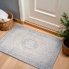 World Rug Gallery Valora Red Vintage Medallion Washable Low-Pile Indoor Area Rug with Non-Slip Backing - 2 of 4