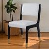 Modern Farmhouse Dining Chairs Set of 2, Upholstered Side Chairs with Solid Rubberwood Legs and Padded Seat for Kitchen or Dining Room - 3 of 4