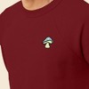 Dalix Mushroom (Glow in the Dark) Embroidered Fleece Sweatshirt Pullover Mens - 4 of 4
