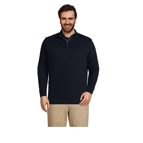 Lands' End Men's Big And Tall Bedford Rib Quarter Zip Sweater : Target