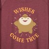 Women's - Disney - Wishes Come True Lightweight French Terry Wide Neck Long Sleeve Shirt - 2 of 4