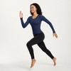 Anna-Kaci Active Women's Ribbed Long Sleeve Fitted Top with Crew Neck and Thumbhole Cuffs - 4 of 4