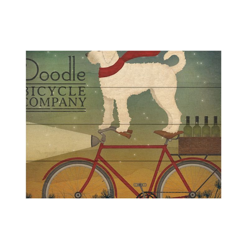 Trademark Fine Art -Ryan Fowler 'White Doodle on Bike Summer' Wood Slat Art, 2 of 5