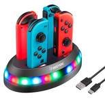 Insten Fast 4-in-1 Charger for Nintendo Switch & OLED Model Joycon Controller with RGB LED Indicator, Charging Station & Dock Joy Cons Accessories