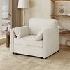 Convertible Sleeper Chair Chaise Lounge Armchair, Upholstered Pull Out Sofa Bed with Adjustable Backrest -ModernLuxe - 2 of 4