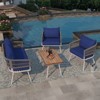 YOOCOZZ 4-Piece Boho Patio Rope Furniture Set with Acacia Wood Table and Thick Cushion - Beige - 2 of 4