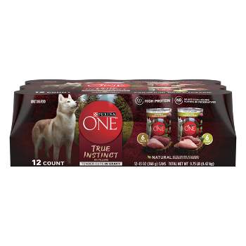 PURINA ONE SmartBlend True Instinct Classic Ground with Real Game Bird Canned  Dog Food, 13-oz, case of 12 