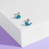 Girls' Playful Whale Screw Back Sterling Silver Earrings - In Season Jewelry - 4 of 4