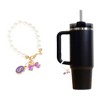 Unique Bargains Pearl Chain Bow Water Cup Pendant 1 Pc - 3 of 4