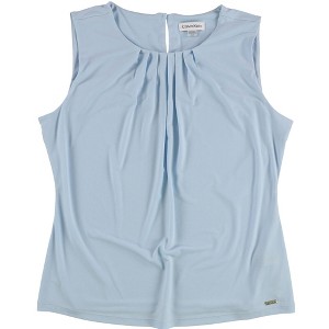 Calvin Klein Womens Pleated Sleeveless Blouse Top - 1 of 2