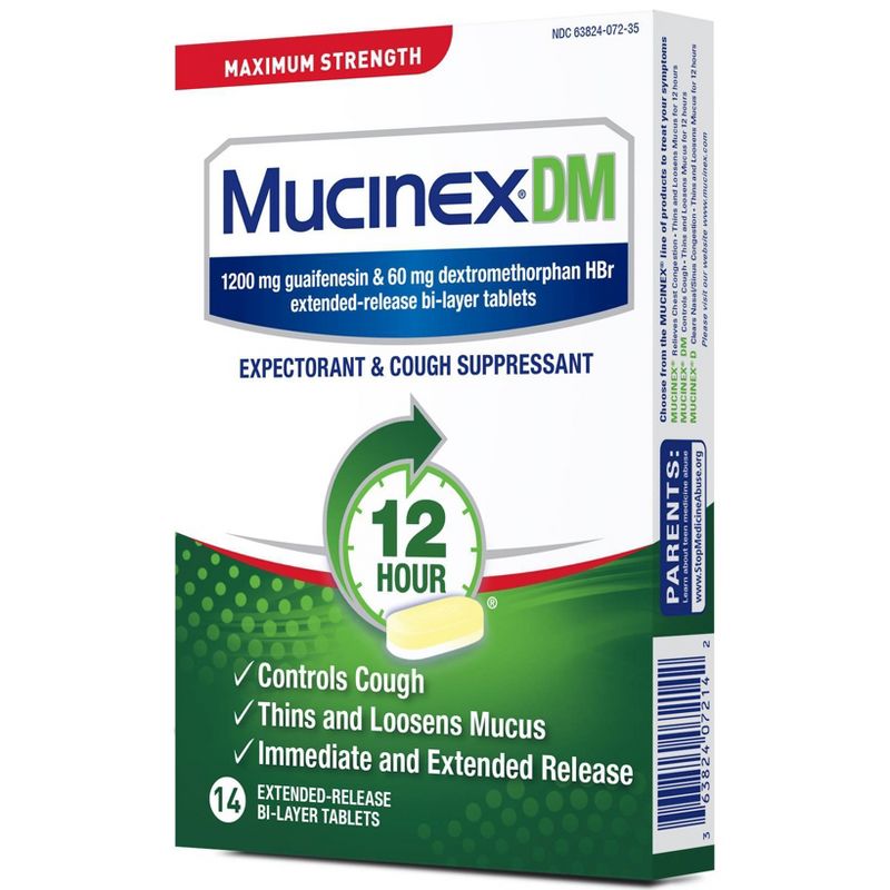  Mucinex DM Max Strength 12 Hour Cough Medicine - Tablets, 4 of 8
