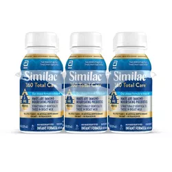 Similac 360 Total Care Non-GMO Ready to Feed Infant Formula Bottles - 8 fl oz Each/6ct