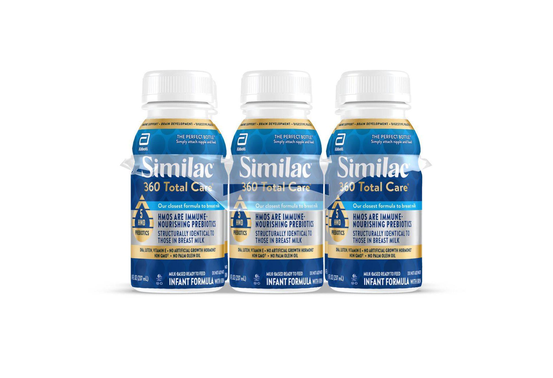 Similac 360 Total Care Non-GMO Ready to Feed Infant Formula Bottles - 8 fl oz Each/6ct