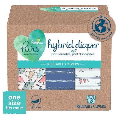 Pampers Hybrid Cover Boy Diapers Dinosaurs, Love More-blue, Cars and Trucks - 3ct