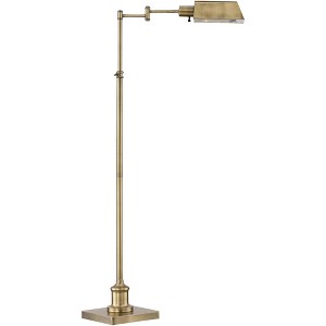 Regency Hill Jenson Traditional 54" Tall Pharmacy Floor Lamp with Smart Socket Aged Brass Adjustable Swing Arm for Living Room Reading House - 1 of 4