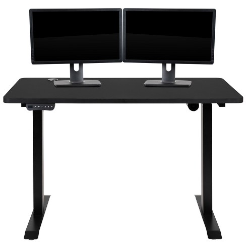 Costway Height Adjustable Computer Desk Sit To Stand Rolling Notebook Table  Black : Target