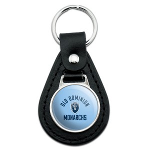 Old Dominion University Official Logo Black Leather Keychain - 1 of 4