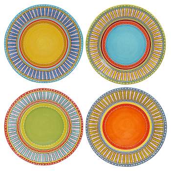 Certified International Valencia Glazed Ceramic Dinner Plates (11.25") - Set of 4