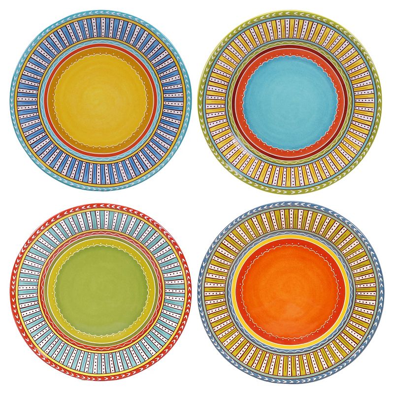 Certified International Valencia Glazed Ceramic Dinner Plates (11.25") - Set of 4, 1 of 7