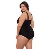 Aqua Green, Women's Novelty Trim High Neck One Piece - 2 of 3