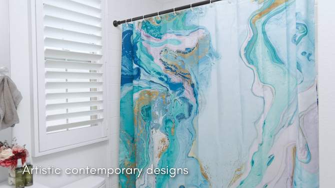 Americanflat 71x74 Landscape Shower Curtain by Miho Art Studio, 2 of 6, play video