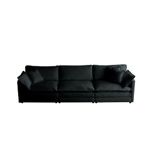 NicBex 111.5 Inch Modular Sectional Sofa with Pillows Modern Chenille Fabric 3 Seater Couch with Extra Deep Seats for Living Room - 1 of 4