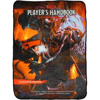 Dungeons And Dragons D&D Player's Handbook Fifth Edition Plush Throw Blanket Multicoloured
