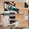 Farmhouse TV Stand 65+ inch, Sliding Barn Doors and Storage Cabinets - 2 of 4