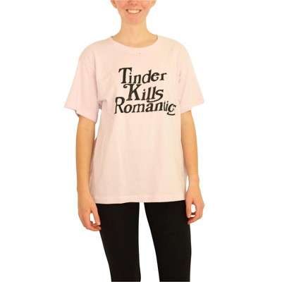 Elevenparis Womens Tinder Kills Romantics Graphic T-Shirt