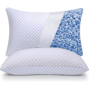 Aghana Digitals King Size Cooling Pillows Set of 2, Adjustable Loft for All Sleepers - 1 of 4