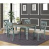 Roundhill Furniture Prato Two-Tone Wood Cross Back Upholstered Dining Chairs, Set of 2 - 4 of 4
