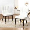 Bekrvio High-Back Faux Leather Dining Chairs Set of 2 - Modern Sturdy, Upholstered with Deep Sponge Seat, Metal Legs for Kitchen/Dining/Living Room - 4 of 4