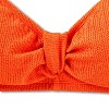 Women's Pucker Tab Front Bralette Bikini Top - Shade & Shore™ Orange - 3 of 3