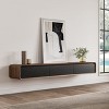POVISON Fully Assembled Modern Floating TV Stand for TVs up to 65",Wall-Mounted Entertainment Center with 3 Flip-Down Cabinet Doors TV Console - 4 of 4