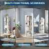 360° Rotating Bookshelf, 4-Tier Spinning Bookcase Tower, Floor Standing Storage for Small Spaces, Bedroom, Living Room - 4 of 4