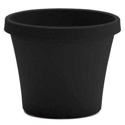 Bloem 13" Terra Pot Gardening Planter, Black (Saucer Sold Separately)