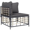 Sectional Corner Sofas with Cushions 2 pcs Poly RattanvidaXL - 4 of 4