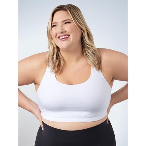 Leading Lady The Serena - Wirefree Sport Full Figure Bra In White